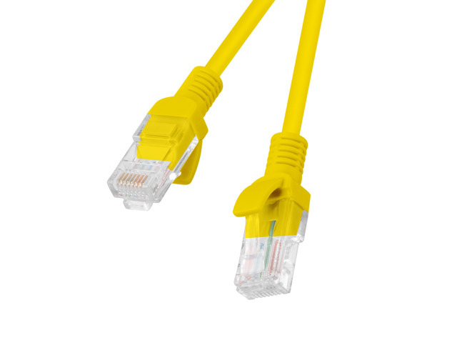 Lanberg Patchcord CAT.5E UTP 0.5M fluke passed 10-pack, Yellow - PCU5-20CC-0050-Y