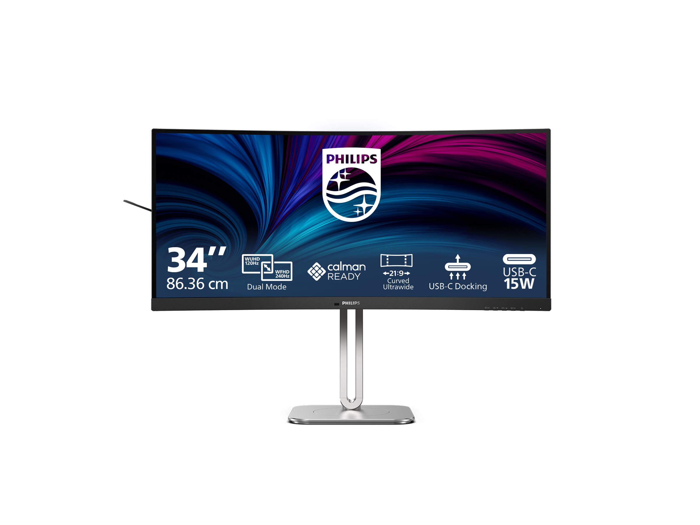 PHILIPS 34B2U5900C/00 34" DUAL Mode Curved Business monitor 21:9/5120x2160/350cdm2/2ms/DP HDMI USB-C - Philips - 34B2U5900C/00 - 34 " - VA - 21:9 - 120 Hz - 2 ms - 5120 x 2160 pixels - 450 cd/m² - HDMI ports quantity 2