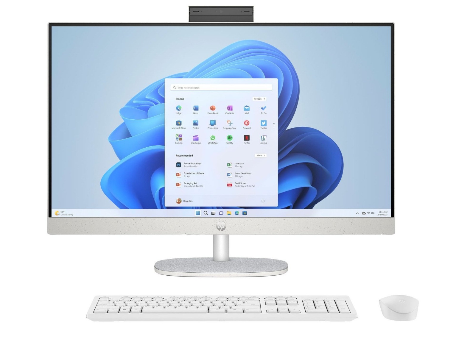 HP 27 - 27-cr0232nw - Desktop - AIO - 27 " - AMD Ryzen 5 - 7520U - Internal memory 16 GB - LPDDR5 - Solid-state drive capacity 512 GB - AMD Radeon 610M Graphics - Keyboard language English - Windows 11 Home - Warranty 24 month(s)