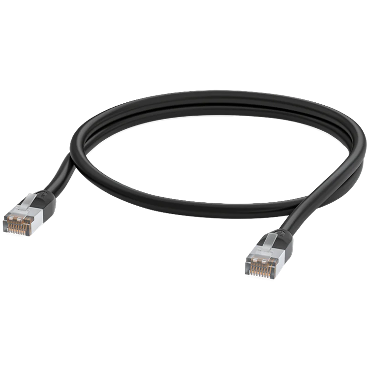 Ubiquiti UACC-Cable-Patch-Outdoor-8M-BK Rugged, outdoor patch cable designed to function in the harshest environments, Shielded RJ45 plug