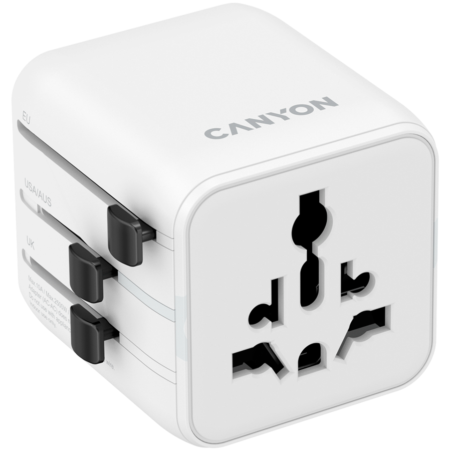 CANYON Travel Adapter OnTour One EU/UK/US/AUS White