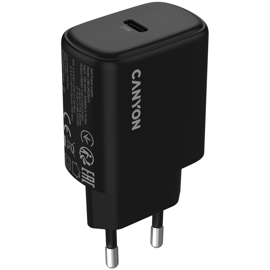 CANYON charger OnCharge 250 25W 1xPD EU Black