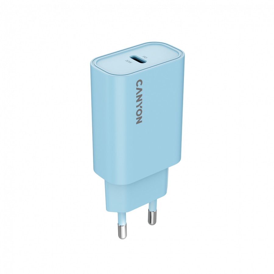 CANYON charger OnCharge 30CL Max Power 30W 1xPD EU Light Blue
