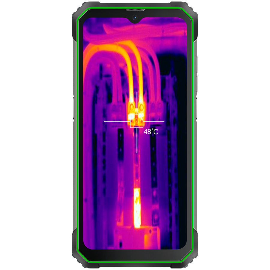 Blackview Rugged BL8800 Dual 5G Pro 6.58" FHD+IPS 1080x2408 8GB/128GB, MT6833V Octa-core 2.2GHz, 16MP Front/5MP+50MP Back Camera FLIR thermal camera Battery 8380mAh Type-C Android 11 Fingerprint Dual SIM NFC NO Charger MIL-STD-810H Green