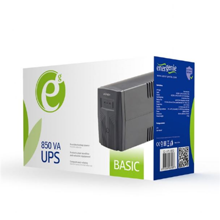 EnerGenie - EG-UPS-B850 "Basic 850" UPS, Shuko output sockets - 850 VA - 220V±25% V - AC 220V±10% V