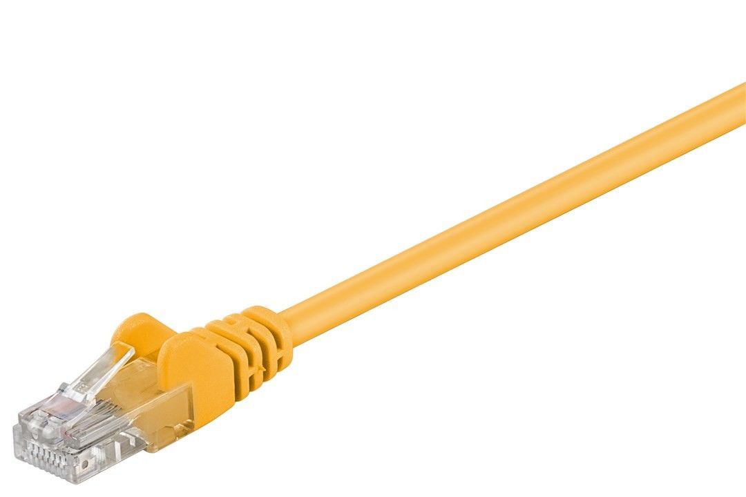 Goobay - CAT 5e patch cable, U/UTP - 95556 - Yellow RJ45 male (8P8C) - RJ45 male (8P8C)
