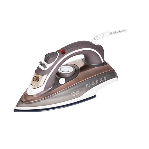 Adler - Iron - AD 5030 - Steam Iron - 3000 W - Water tank capacity 310 ml - Continuous steam 20 g/min - Brown