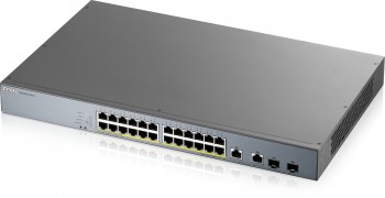 ZYXEL GS1350-26HP, 26 PORT MANAGED CCTV POE SWITCH, LONG RANGE, 375W (1 YEAR NCC PRO PACK LICENSE BUNDLED)