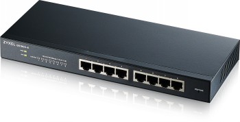 ZYXEL GS1900-8 V2, 8 PORT GBE L2 SMART SWITCH, DESKTOP, FANLESS