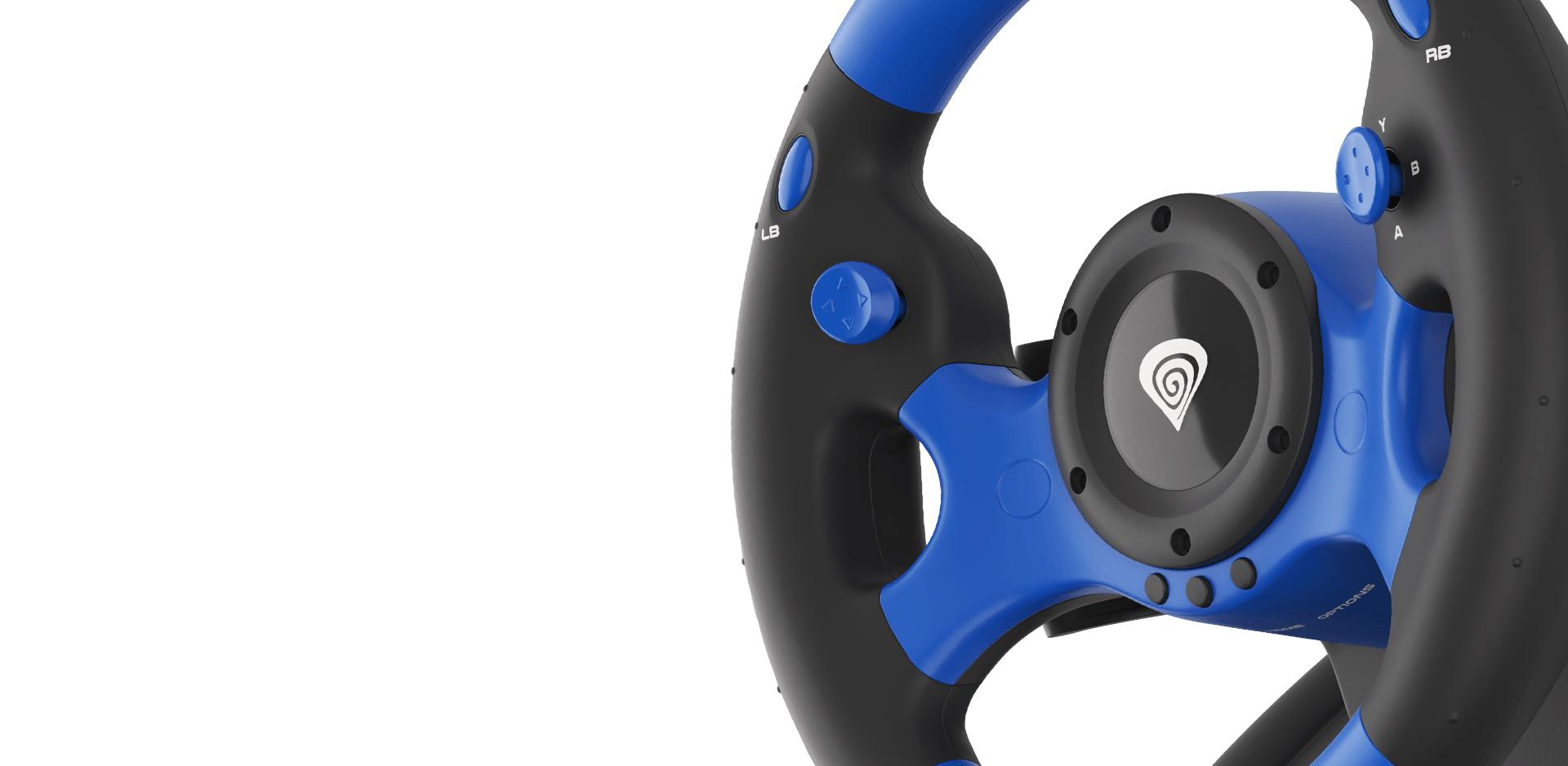 Genesis - Driving Wheel - Seaborg 350 - Blue/Black - Game racing wheel