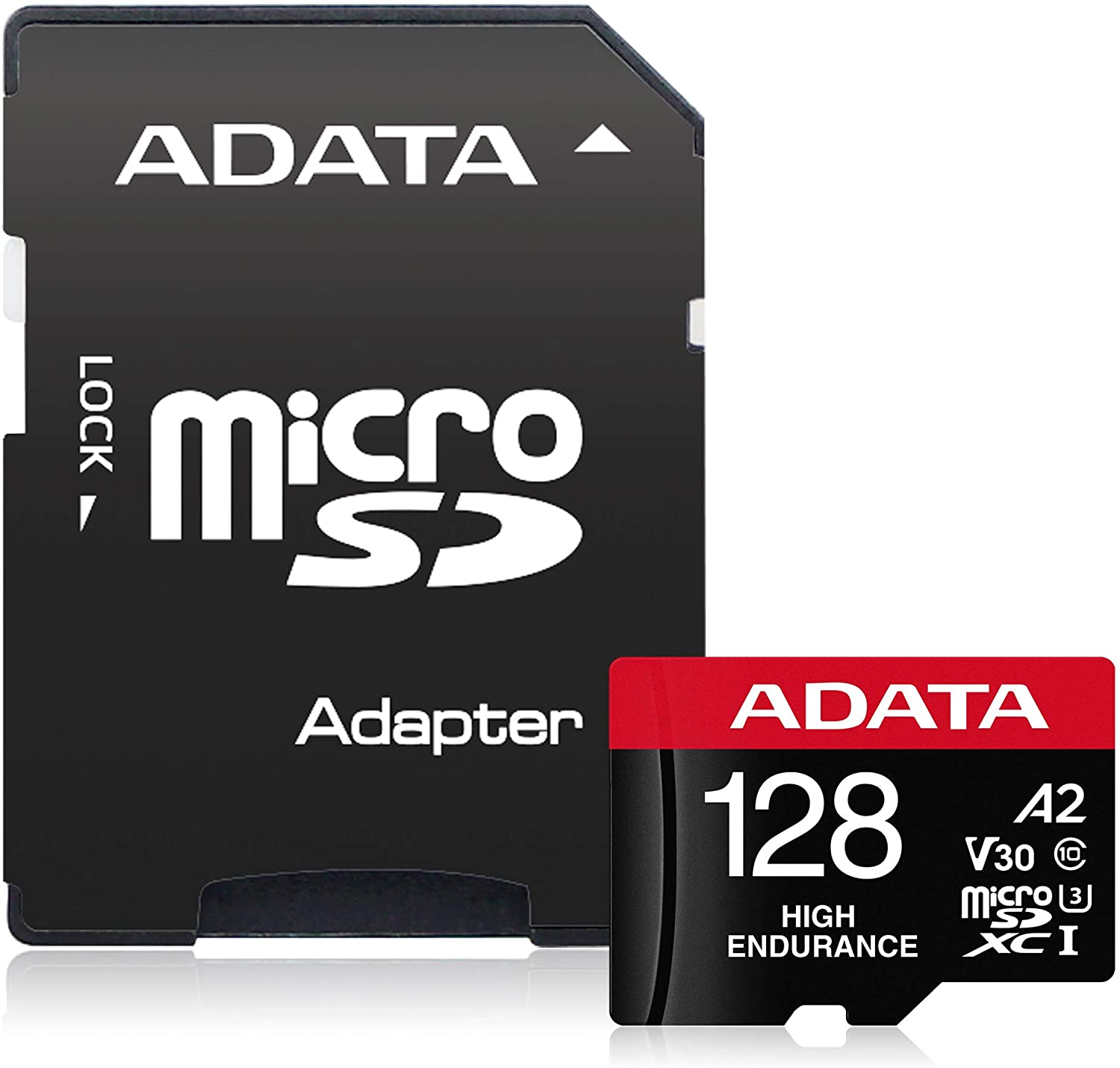 ADATA - AUSDX128GUI3V30SHA2-RA1 Memory Card - 128 GB - MicroSDXC - Flash memory class 10 - Adapter