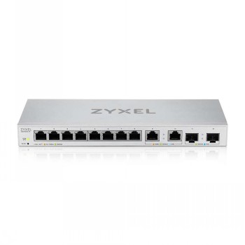 ZYXEL XGS1210-12 V2, 12-PORT GIGABIT WEBMANAGED DESKTOP SWITCH WITH 8 PORT 1G + 2-PORT 2.5G + 2-PORT SFP+