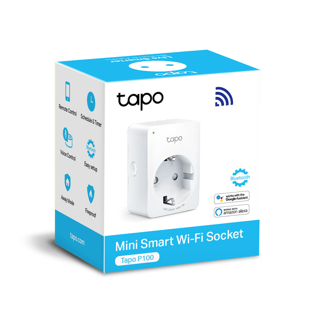 TP-LINK - Mini Smart Wi-Fi Socket - Tapo P100 (1-pack) - White