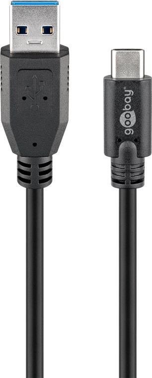 Goobay - Round cable - Sync & Charge Super Speed USB-C to USB A 3.0 charging cable - 67999 - USB-C male