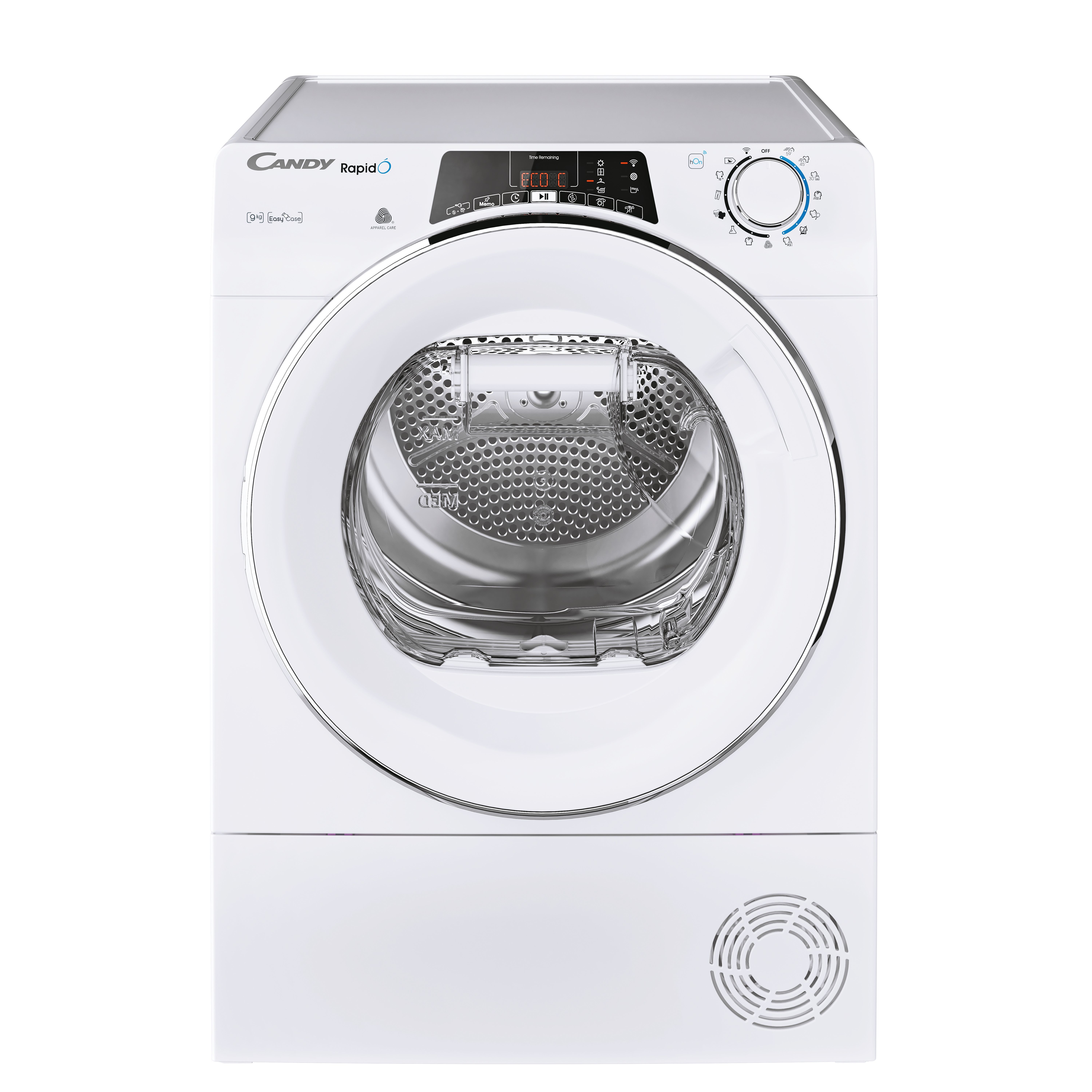Candy - Dryer Machine - ROE H9A2TCEX-S - Energy efficiency class A++ - Front loading - 9 kg - Heat pump - Big Digit - Depth 58.5 cm - Wi-Fi - White