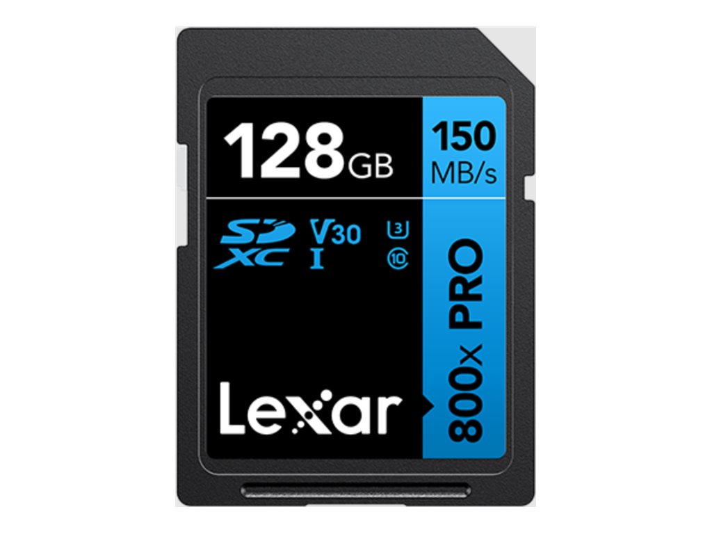 Lexar - Memory Card - Professional 800x PRO - 128 GB - SDXC - Flash memory class UHS-I
