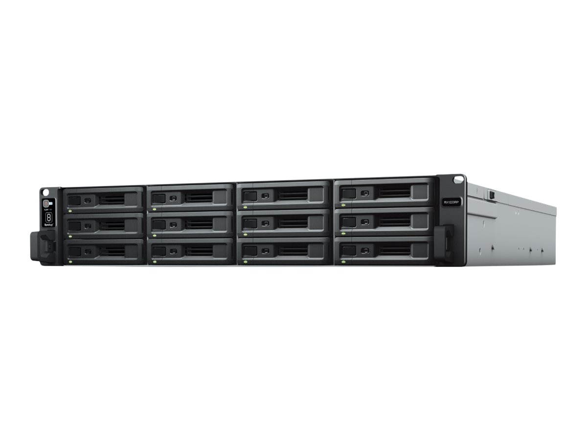 Synology 12-bay capacity expansion units 12x3.5" Hot-Swap - RX1223RP - 2 - 100V to 240V AC - Black