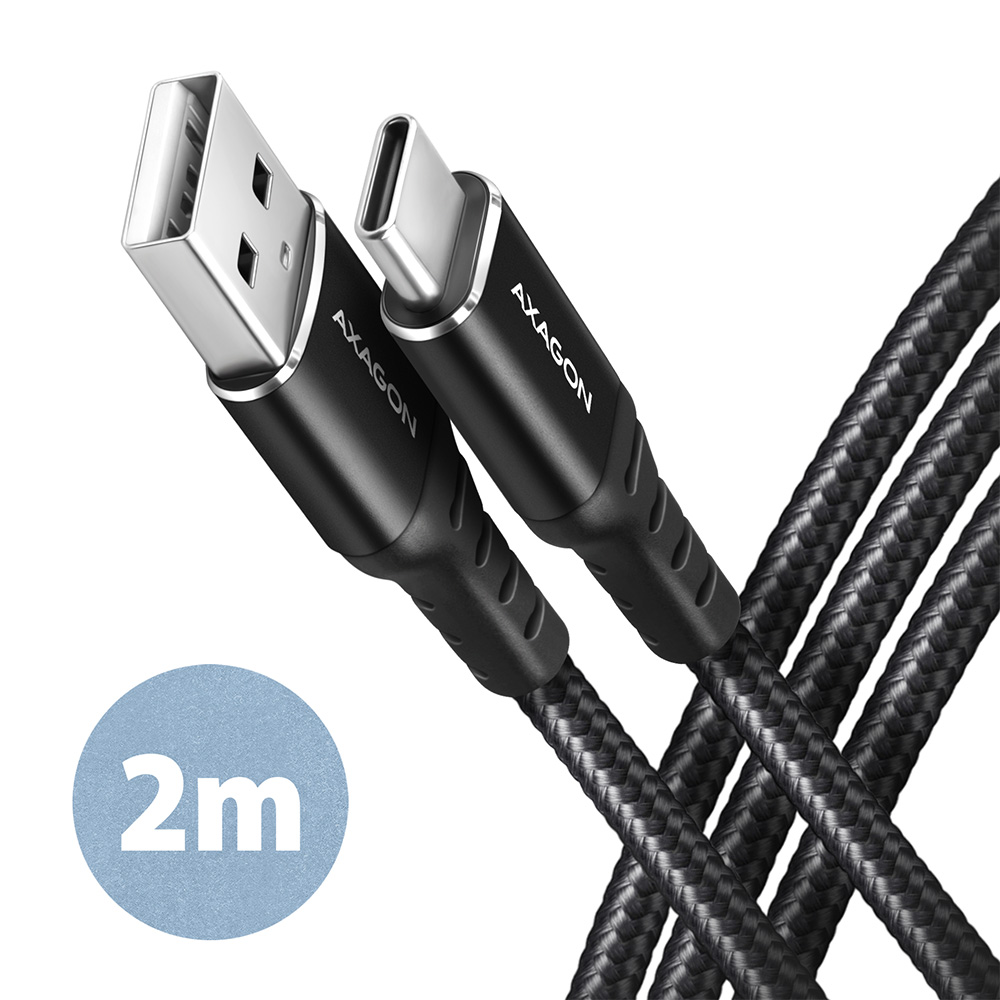 AXAGON - Data and charging cable, 2 m - BUCM-AM20AB - USB Type-C to USB Type-A