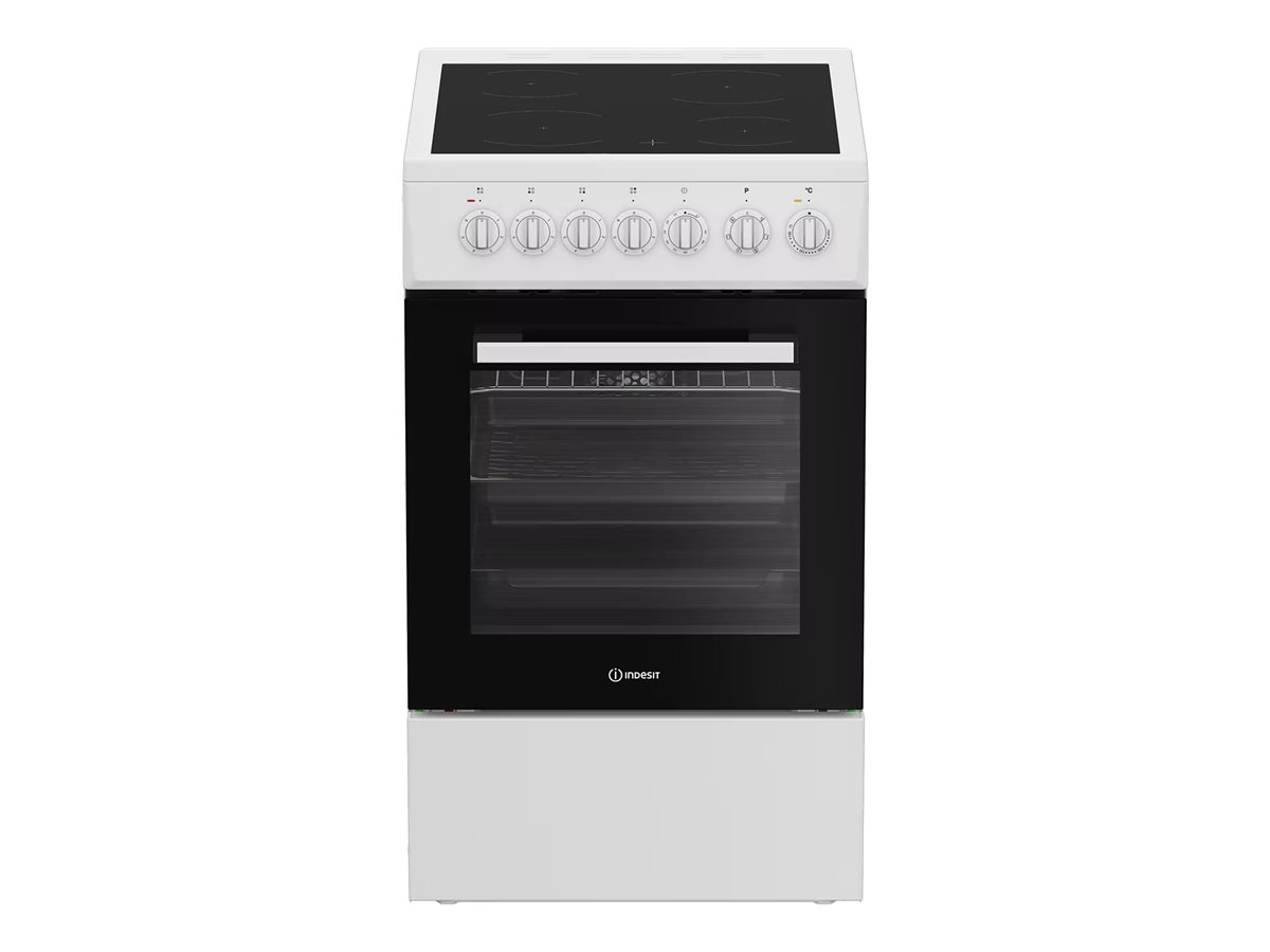INDESIT Cooker - IS5V5GSW/P - Hob type Ceramic - Oven type  Electric - White - Width 50 cm - Depth 60 cm - Energy efficiency class A - 55 L