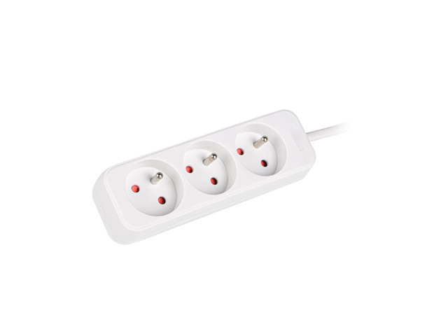 Lanberg Cable Power Strip 3M 3X French Outlets Quality-Grade Copper - PS0-03E-0300-W
