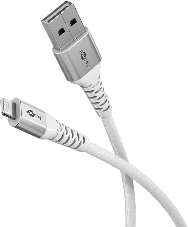 Goobay - Lightning USB-A Supersoft Textile Cable with Metal Plugs - 74511