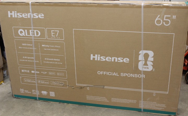 SALE OUT. Hisense 65E7Q 65" (164 cm) UHD QLED Smart TV - SALE OUT. Hisense UHD QLED Smart TV - 65E7Q - 65" - Smart TV - VIDAA OS - UHD - Black - DAMAGED PACKAGING