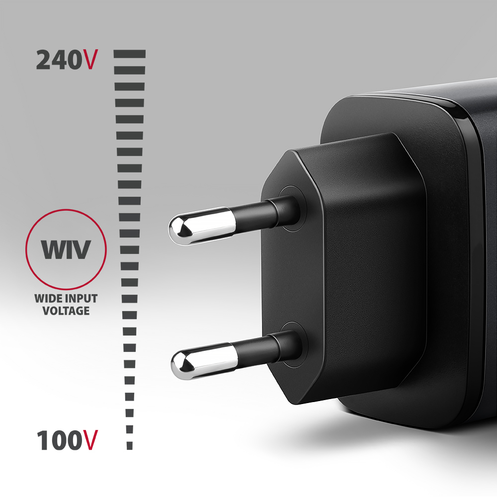 AXAGON Wall charger 67W, 2x port (USB-A + USB-C) PD3.0/PPS/QC4+/SFC 2.0/Apple - ACU-PQ67