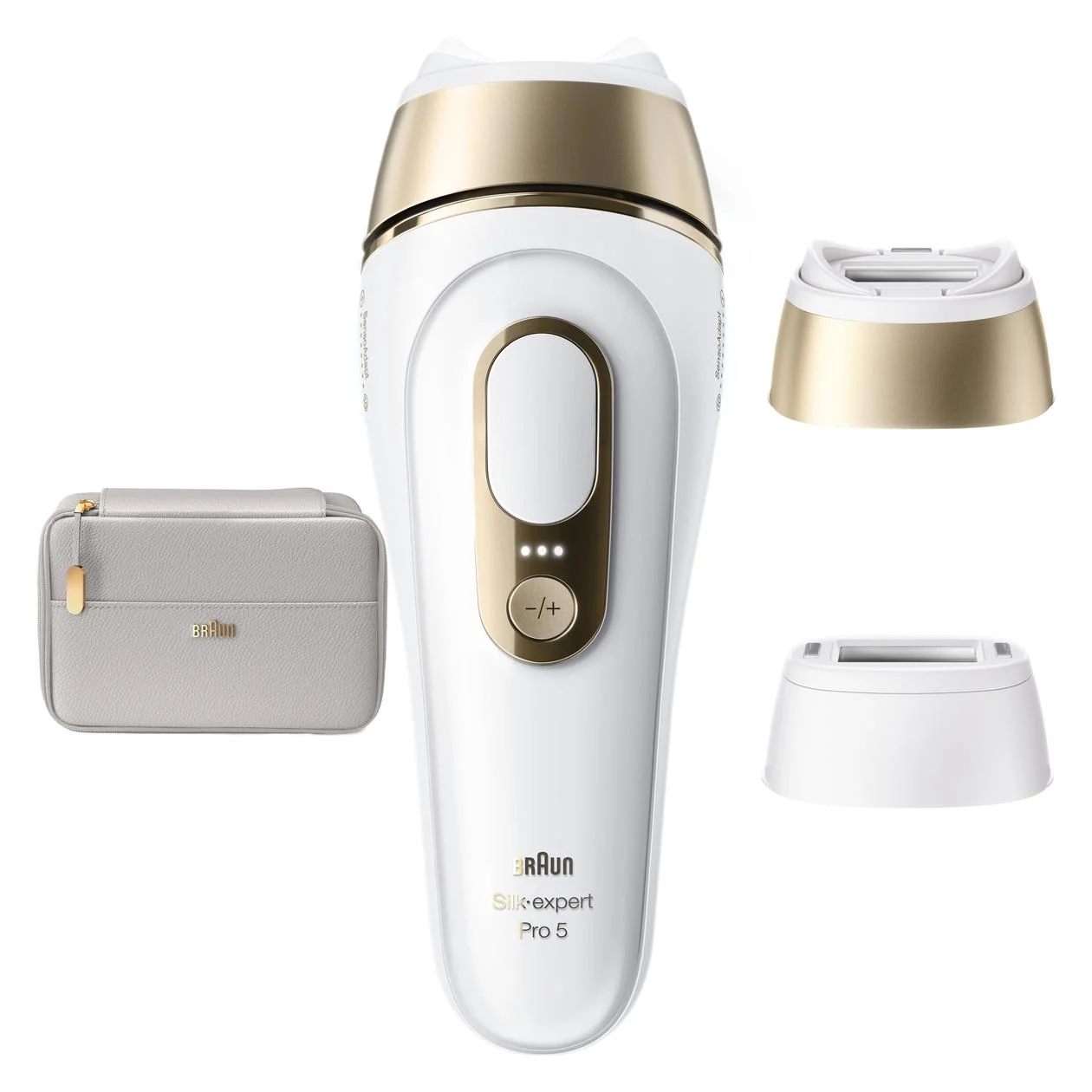 Braun IPL Epilator - Silk expert Pro 5 PL5210 - Number of power levels 3 - White/Gold