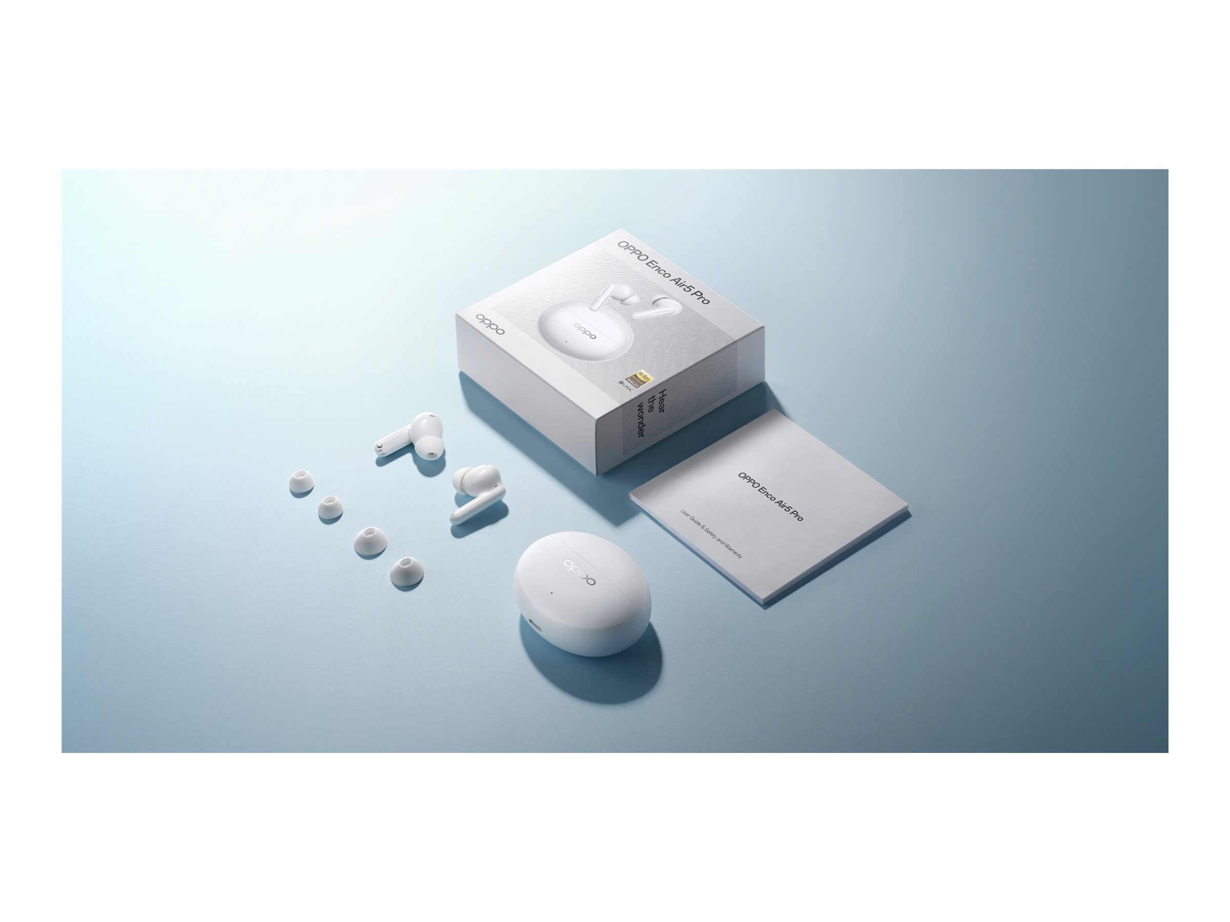 OPPO True wireless earphones - Enco Air5 Pro - Bluetooth - In-ear - Microphone - White - Noise canceling