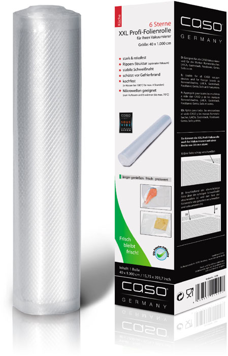 Caso - XXL profi foil roll - 01224 - 1 unit - Dimensions (W x L) 40 x 1000 cm - Ribbed