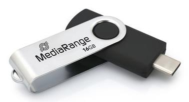 MEMORY DRIVE FLASH USB-C 16GB/MR1951 MEDIARANGE