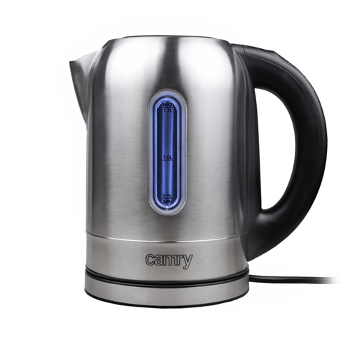 Camry - Kettle - CR 1253 - With electronic control - 2200 W - 1.7 L - Stainless steel - 360° rotational base - Stainless steel