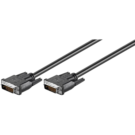 Goobay - DVI-D FullHD cable Dual Link, nickel plated - DVI-D male Dual-Link (24+1 pin) - DVI-D male Dual-Link (24+1 pin) - DVI to DVI - 1.8 m
