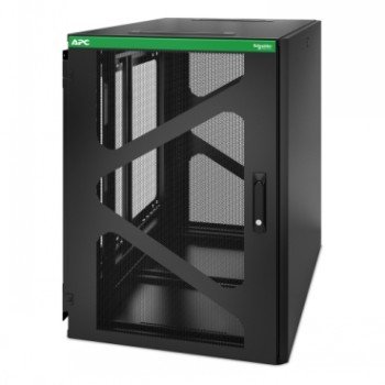APC NETSHELTER 18U WALLMOUNT RACK ENCLOSURE CABINET SIDE MOUNT UPS DEPTH