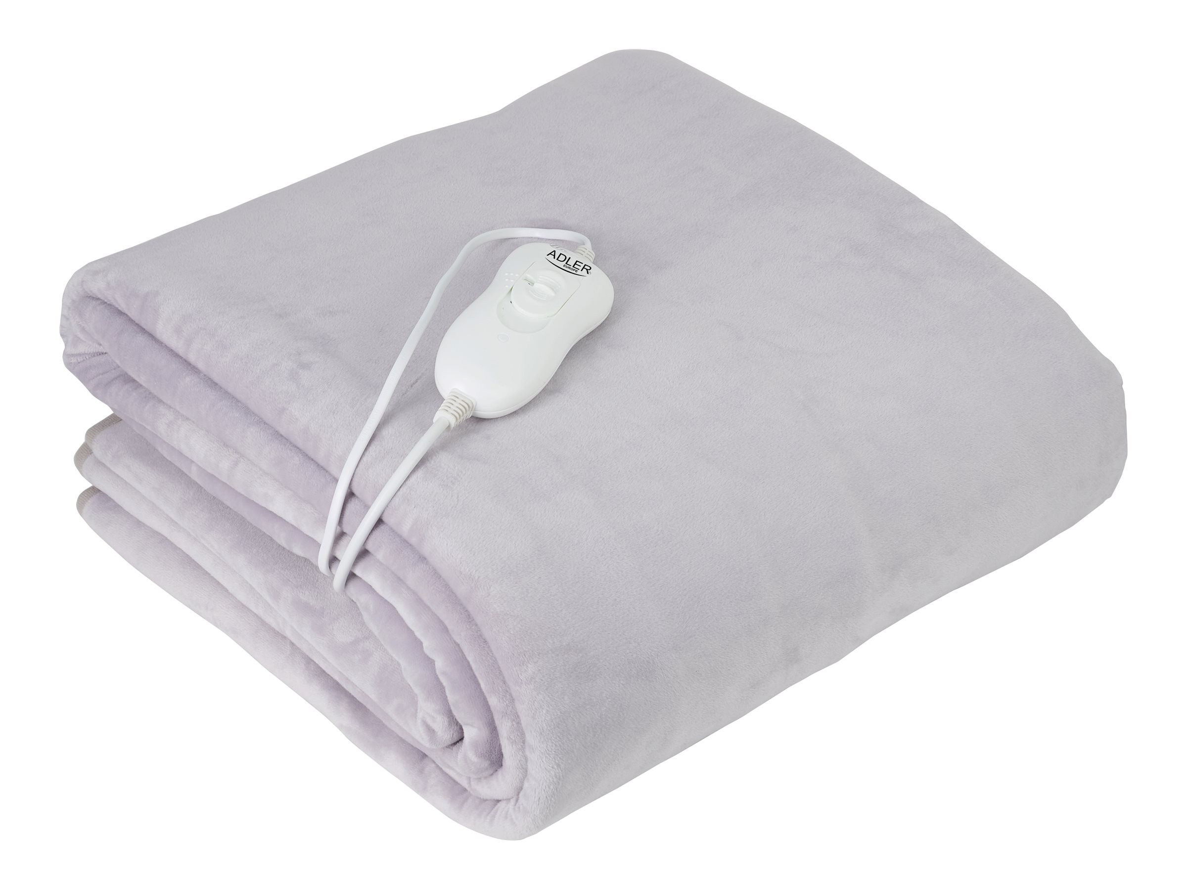 Adler - Electric blanket - AD 7425 - Number of heating levels 4 - Number of persons 1 - Washable - Remote control - Coral fleece - 60 W - Grey