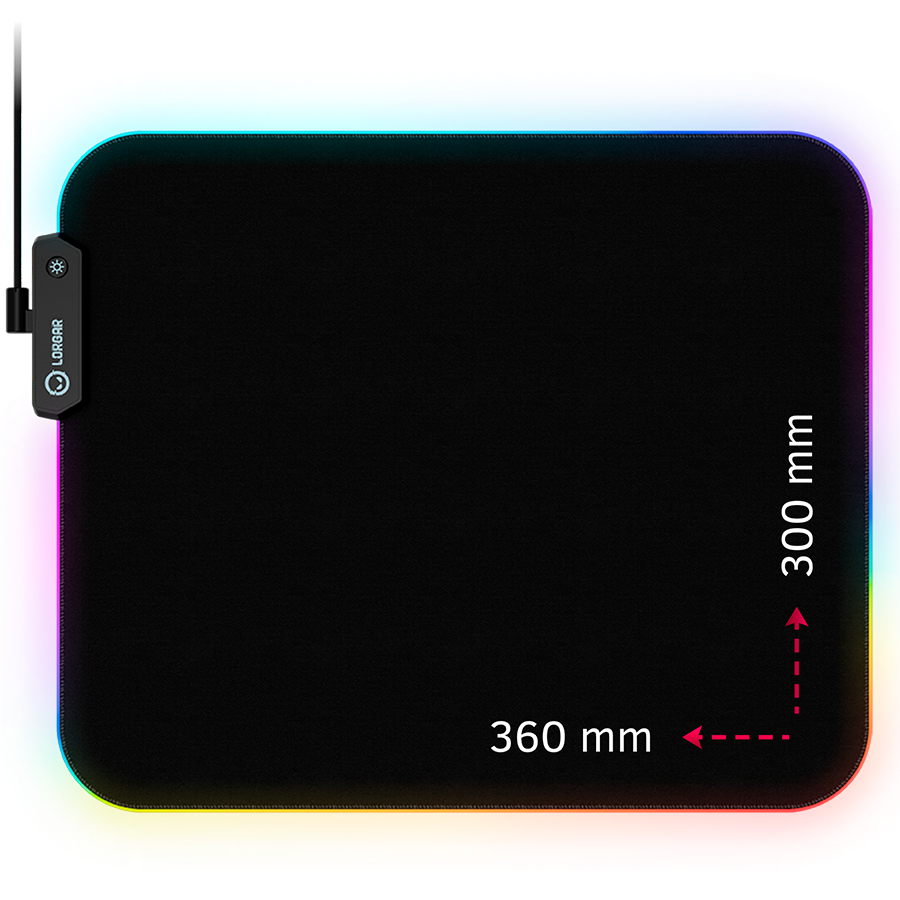 LORGAR Gaming Mouse Pad Steller 913 RGB Black