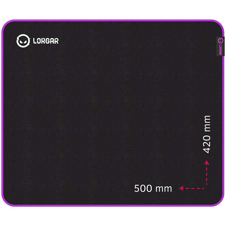 LORGAR Gaming Mouse Pad Main 315 Speed Black/Purple