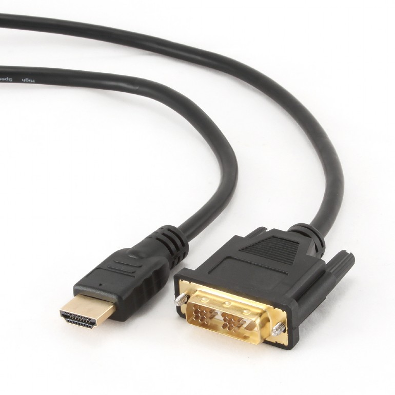 Cablexpert - HDMI to DVI cable (Single Link) - HDMI 19pin male - DVI 18+1pin male - HDMI to DVI-D - 0.5 m