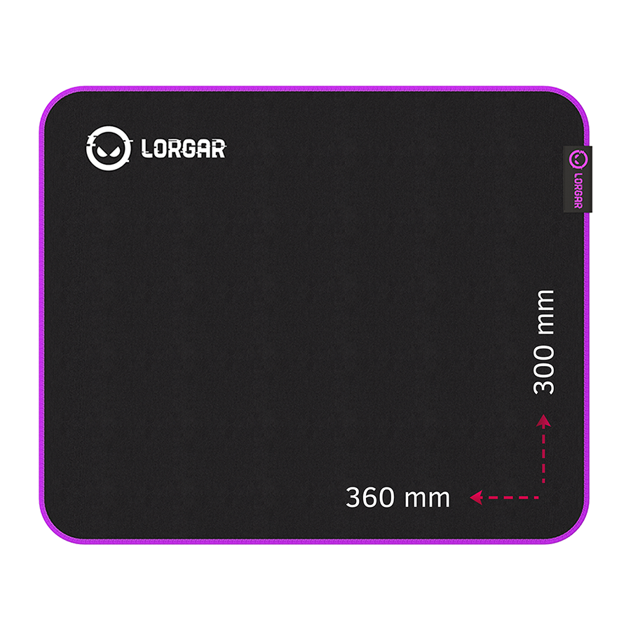 LORGAR Gaming Mouse Pad Main 313 Speed Black/Purple