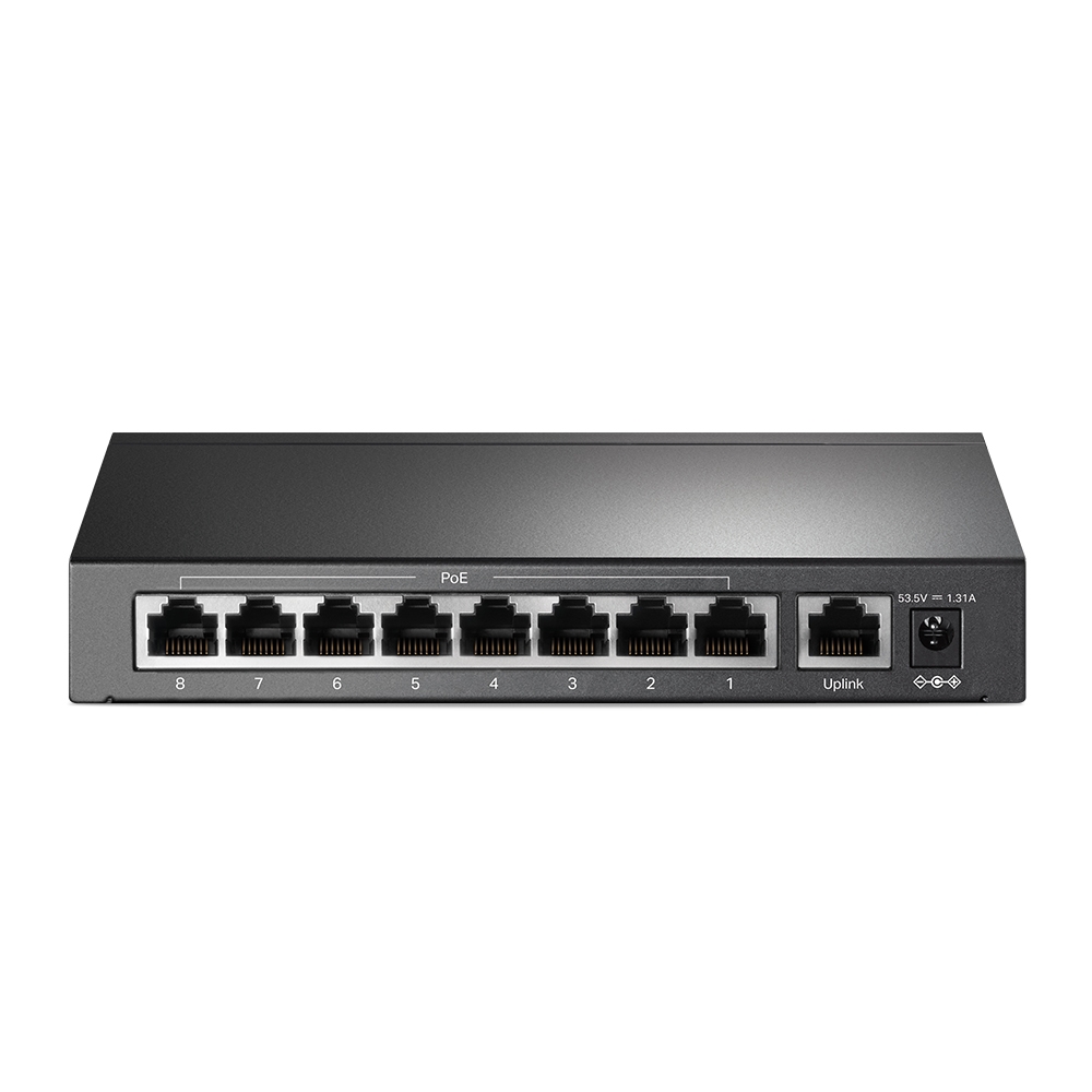 TP-LINK - Switch - TL-SF1009P - Unmanaged - Desktop - 10/100 Mbps (RJ-45) ports quantity 9 - PoE+ ports quantity 8 - Power supply type External