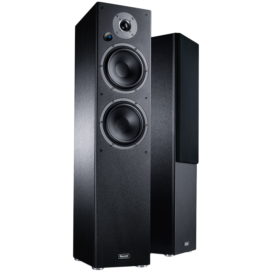 Magnat Monitor Ref. 5A Floorstanding Powered speakers, Black, Pair