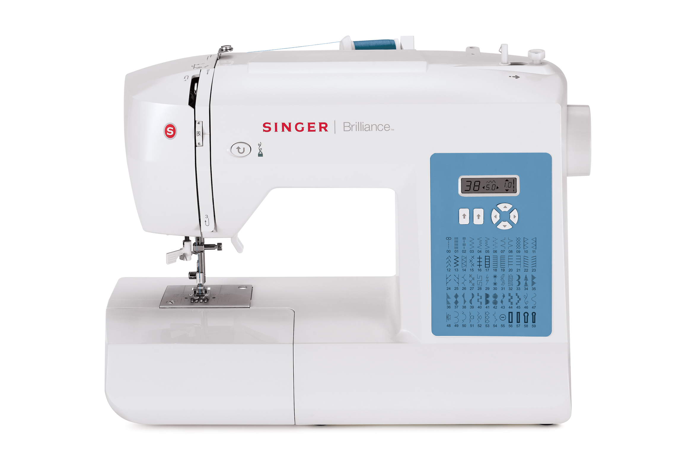 Singer - Sewing Machine - 6160 Brilliance - Number of stitches 60 - Number of buttonholes 6 - White