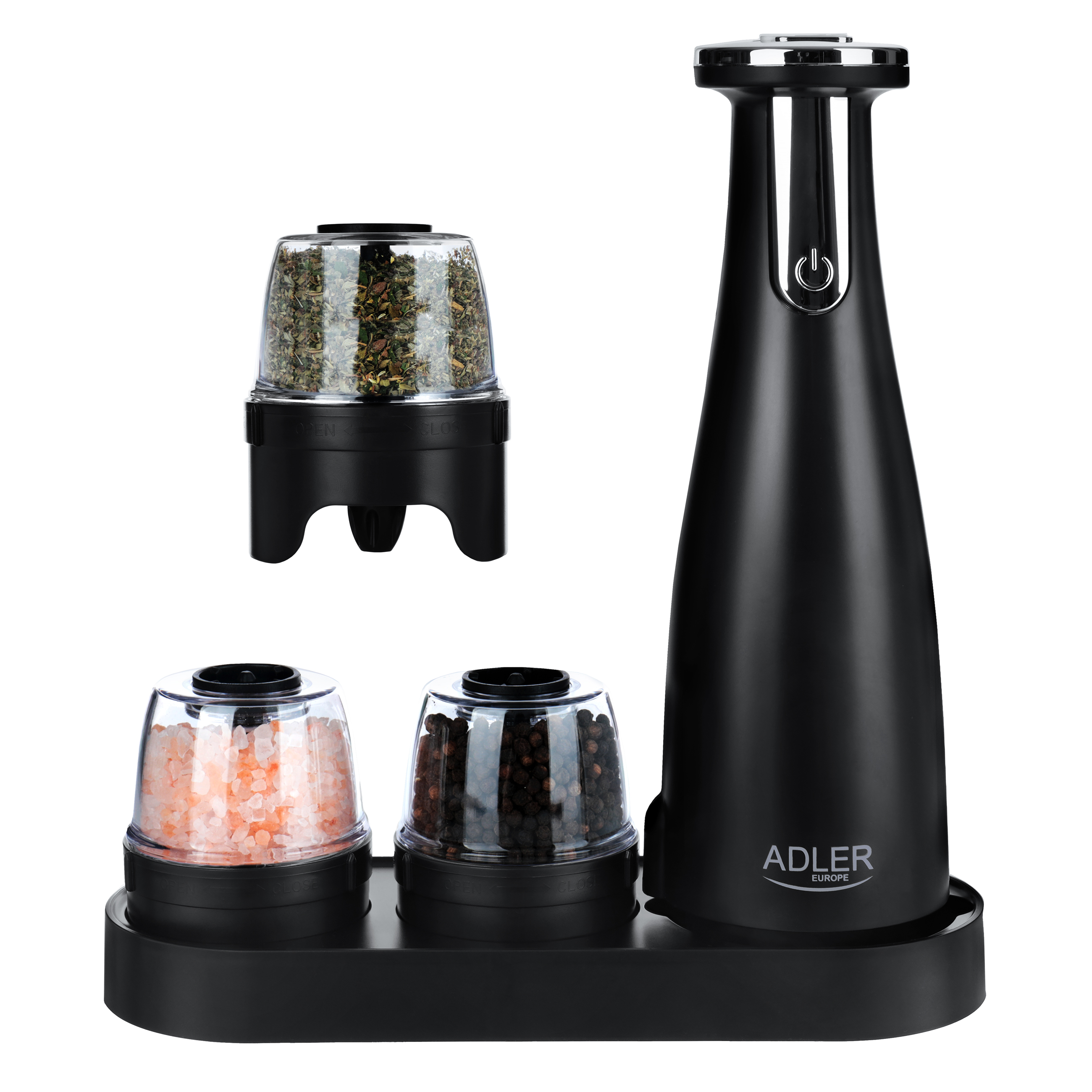 Adler - Electric Salt and pepper grinder - AD 4449b - Housing material ABS plastic - 7 W - Lithium - Matte Black