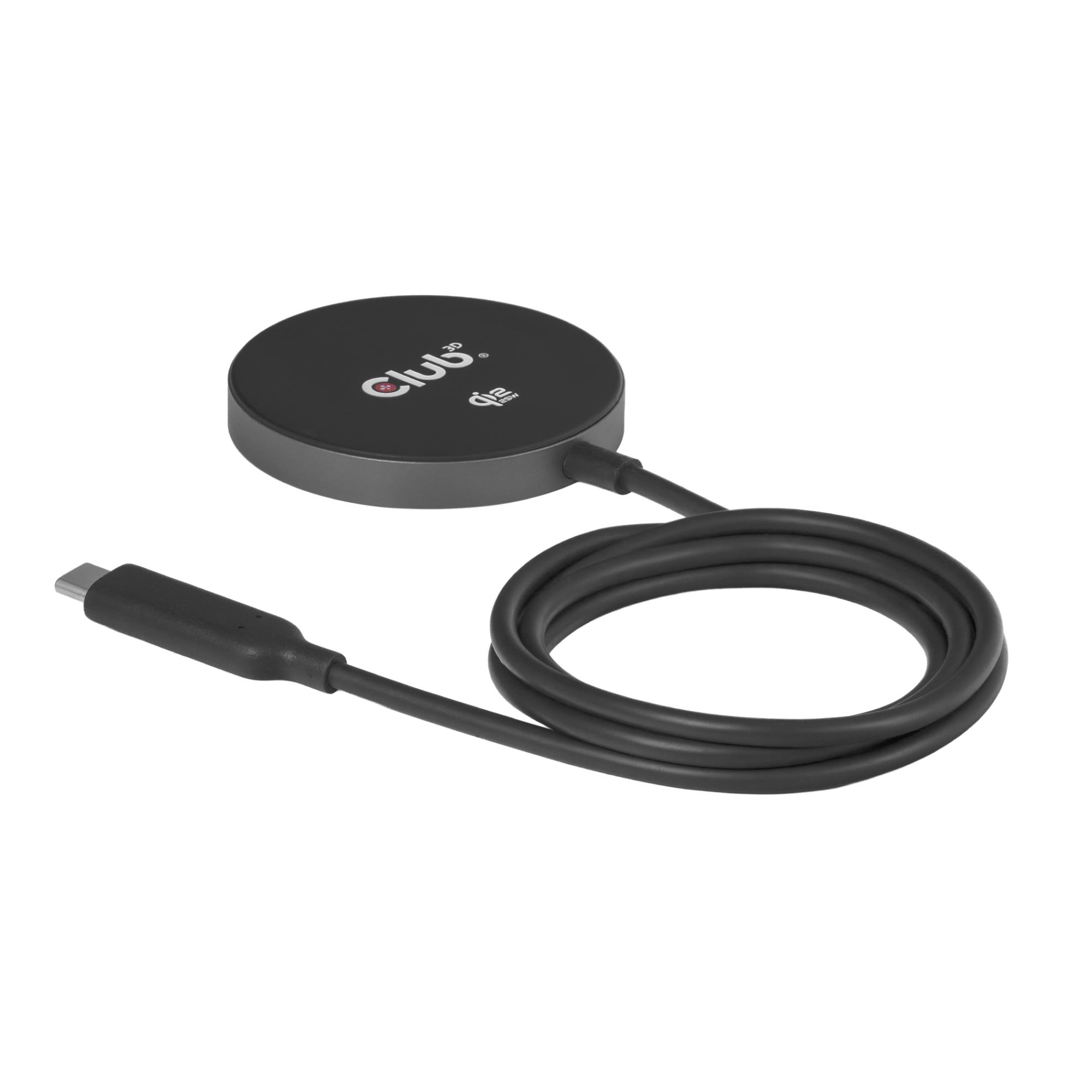MOBILE CHARGER QI2 MAGSAFE/25W BLACK CAC-3027 CLUB3D