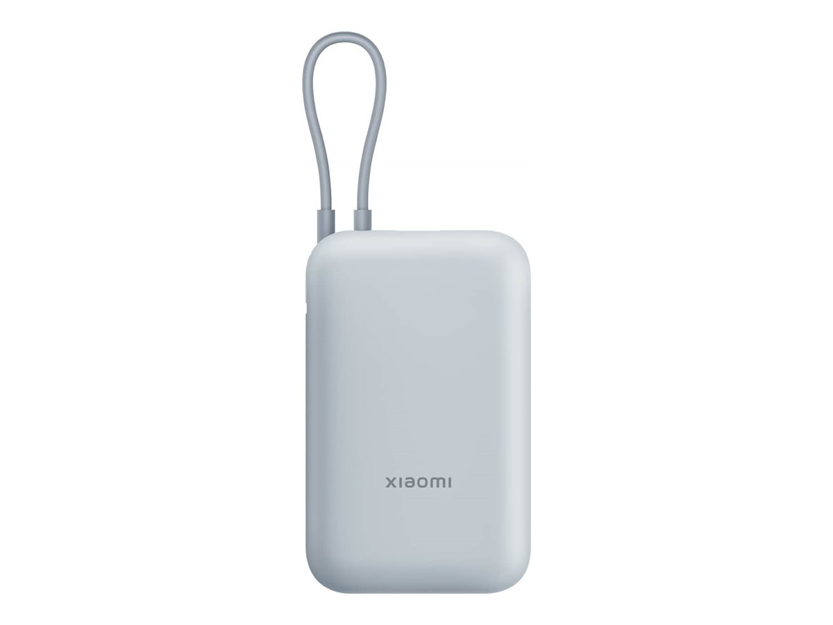 Xiaomi Power Bank (Integrated Cable) - 10000 mAh - USB-A/USB-C/USB-C cable - Ice Blue