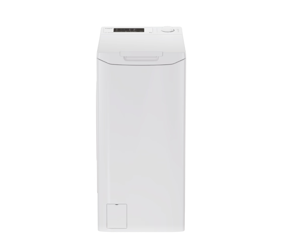 Candy - Washing Machine - TCA283D2-S - Energy efficiency class D - Top loading - Washing capacity 8 kg - 1200 RPM - Depth 60 cm - Width 41 cm - Display - Digit - White