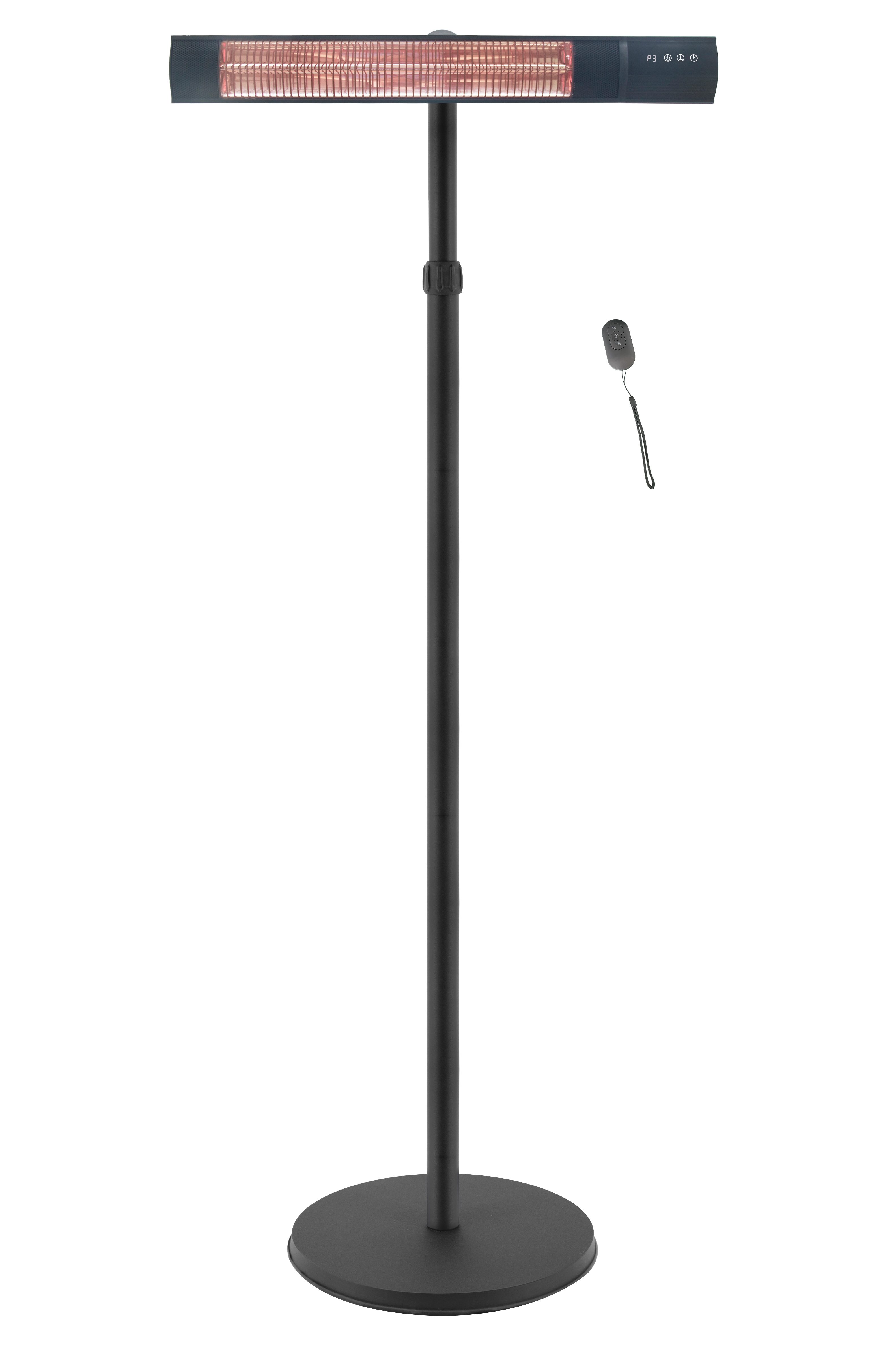 TunaBone Electric Standing Patio Heater, Single carbon golden tube - TB2580ST-01 - Patio heater - 2500 W - Black