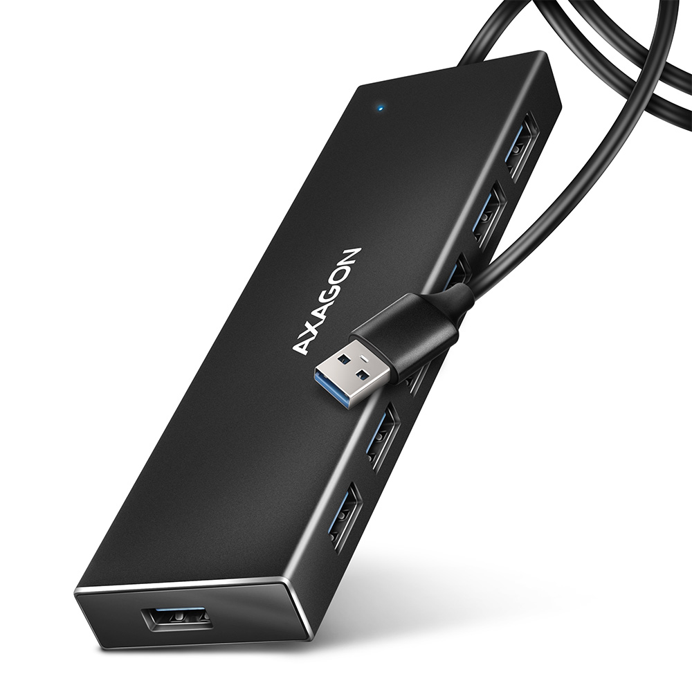 AXAGON SuperSpeed USB-A FLAT Hub - HUE-F7A