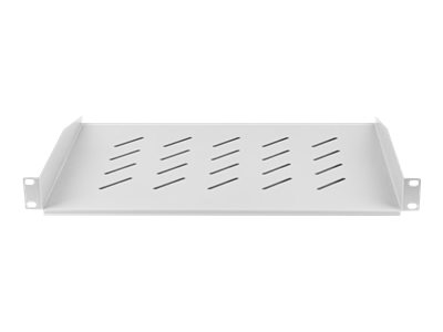 Lanberg 19" fixed shelf 1U/483x315mm, max load capacity up to 25kg - AK-1008-S - Grey