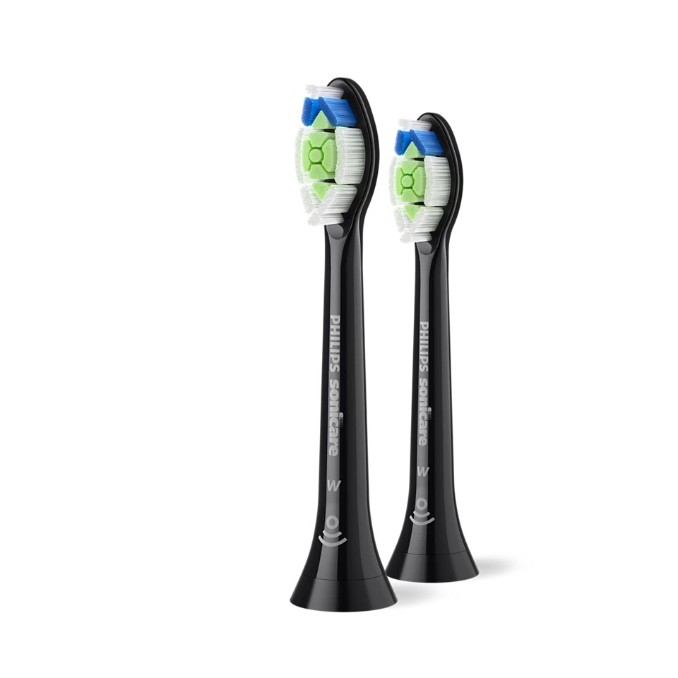 Philips - Replacement brush heads - HX6062/88 Sonicare Optimal White - Heads - For adults - Number of brush heads included 2 - Black